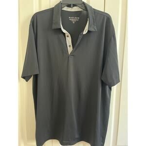 Maelreg Performance Men’s 2XL Short Sleeve Black Polo Sports Golf Shirt